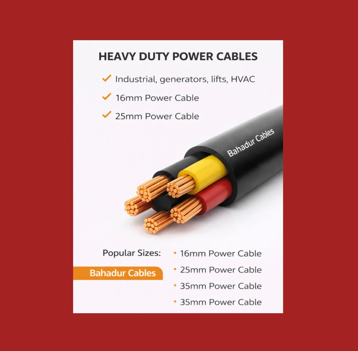 Heavy Duty Power Cables